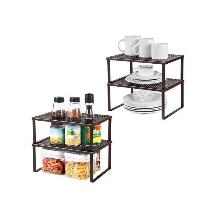 Cabinet Shelf Organizer Brown FredCo