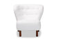 Cabrera Modern and Contemporary White Boucle Upholstered and Walnut Brown Finished Wood Accent Chair FredCo