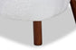Cabrera Modern and Contemporary White Boucle Upholstered and Walnut Brown Finished Wood Accent Chair FredCo