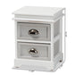 Cachet Modern and Contemporary Two-Tone Grey and White Finished Wood 2-Drawer Nightstand FredCo