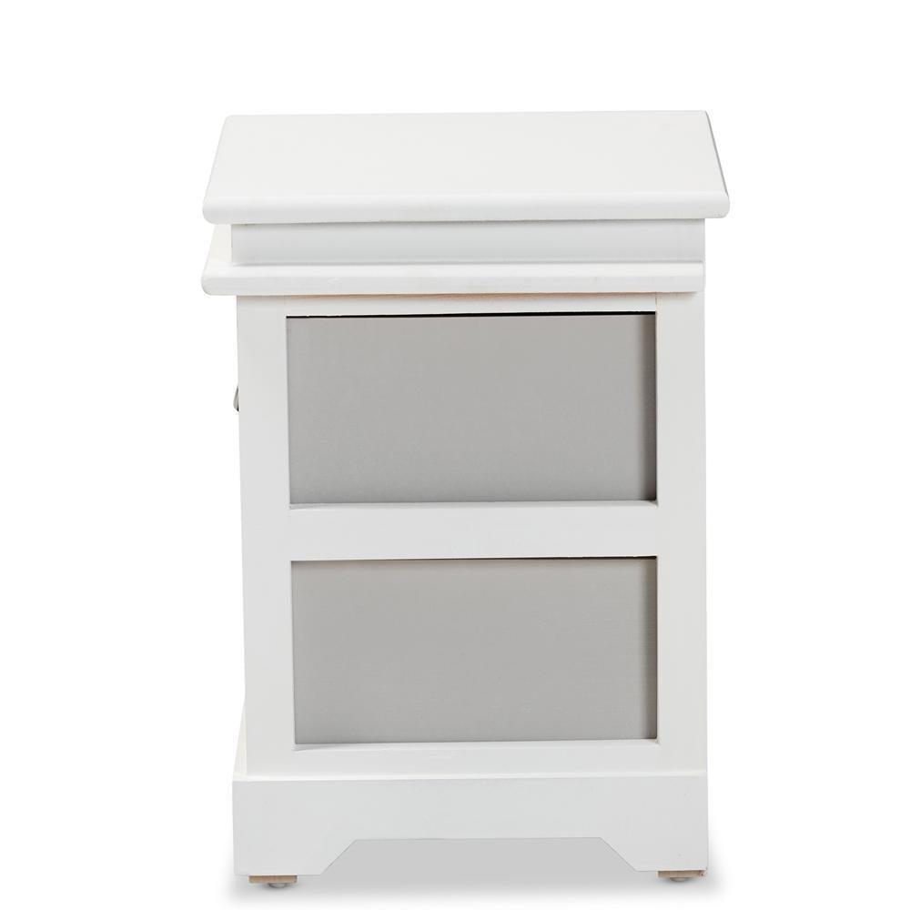 Cachet Modern and Contemporary Two-Tone Grey and White Finished Wood 2-Drawer Nightstand FredCo