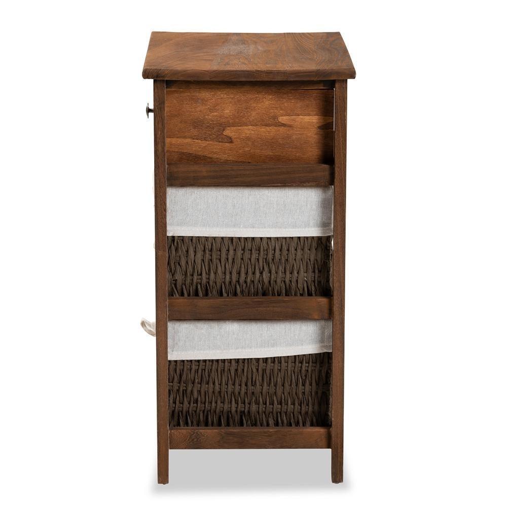 Cade Mid-Century Modern Transitional Walnut Brown Finished Wood and 1-Drawer Nightstand FredCo