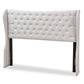 Cadence Modern and Contemporary Greyish Beige Fabric Button-Tufted King Size Winged Headboard FredCo