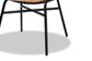 Caelia Modern Bohemian Natural Brown Rattan and Black Metal Chair FredCo