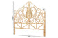 Caelinus Modern Bohemian Natural Brown Rattan Queen Size Standalone Headboard FredCo