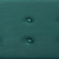 Caine Modern and Contemporary Green Velvet Fabric Upholstered and Dark Brown Finished Wood Storage Bench FredCo
