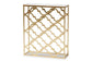 Calanthe Modern and Contemporary Gold Finished Metal Console Table with Marble Tabletop FredCo
