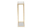 Calanthe Modern and Contemporary Gold Finished Metal Console Table with Marble Tabletop FredCo