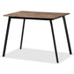 Calder Mid-Century Modern Walnut Brown Finished Wood and Black Metal Dining Table FredCo