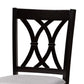 Calista Modern and Contemporary Grey Fabric Upholstered and Espresso Brown Finished Wood 2-Piece Bar Stool Set FredCo