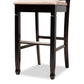 Calista Modern and Contemporary Sand Fabric Upholstered and Espresso Brown Finished Wood 2-Piece Bar Stool Set FredCo