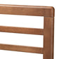 Calisto Mid-Century Modern Walnut Brown Finished Wood King Size Platform Bed FredCo