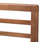 Calisto Mid-Century Modern Walnut Brown Finished Wood King Size Platform Bed FredCo