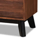Calla Modern and Contemporary Brown and Black Oak Finished 2-Door Wood Sideboard Buffet FredCo