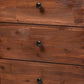 Calla Modern and Contemporary Brown and Black Oak Finished 2-Door Wood Sideboard Buffet FredCo