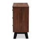 Calla Modern and Contemporary Brown and Black Oak Finished 4-Drawer Wood Dresser FredCo