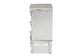 Callen Classic and Traditional Brushed Silver Finished Wood 3-Drawer Nightstand FredCo