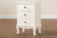 Callen Classic and Traditional White Finished Wood 3-Drawer Nightstand FredCo