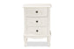 Callen Classic and Traditional White Finished Wood 3-Drawer Nightstand FredCo