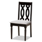 Callie Modern and Contemporary Grey Fabric Upholstered and Dark Brown Finished Wood 5-Piece Dining Set FredCo