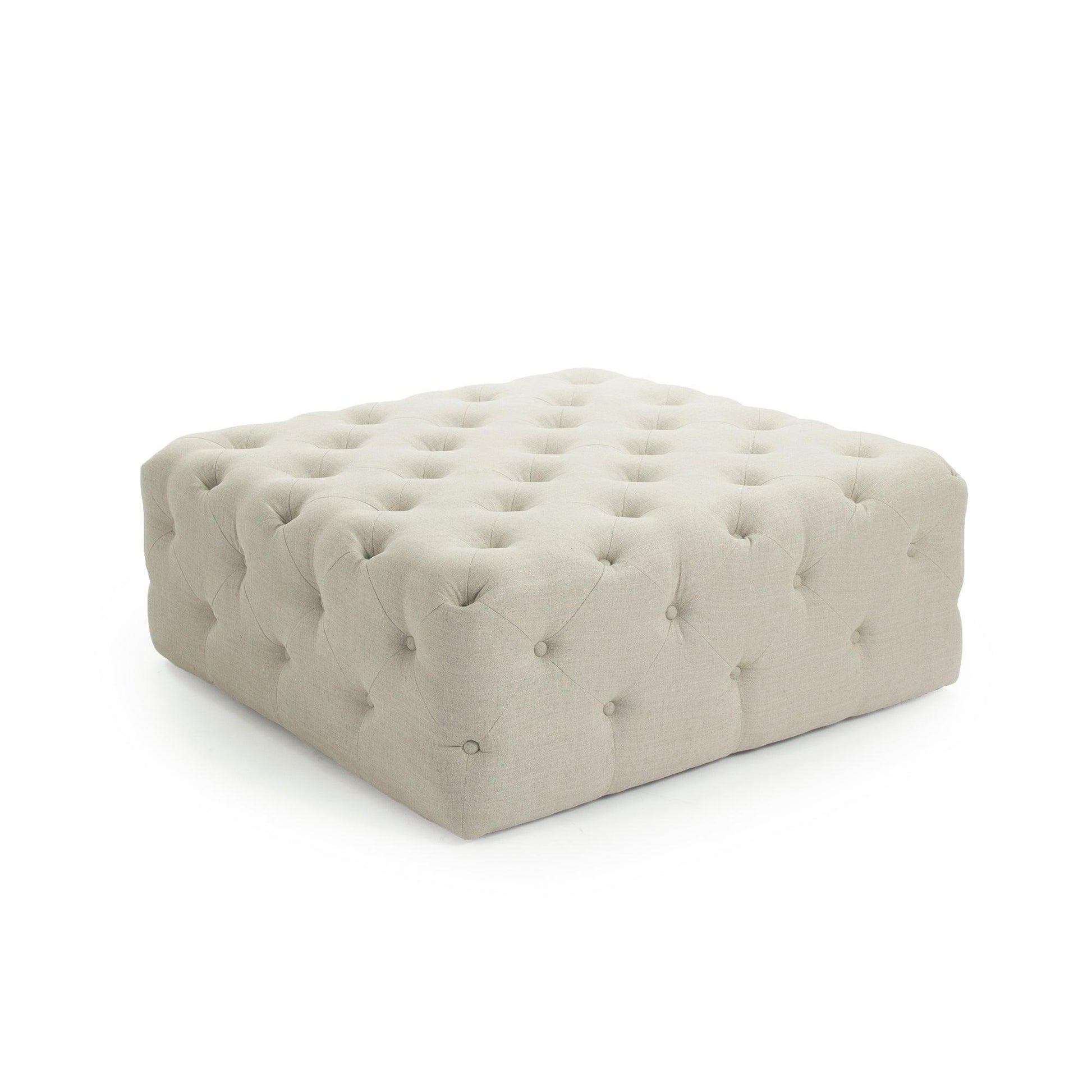 Calvin Tufted Ottoman F204 SQU A003 FredCo