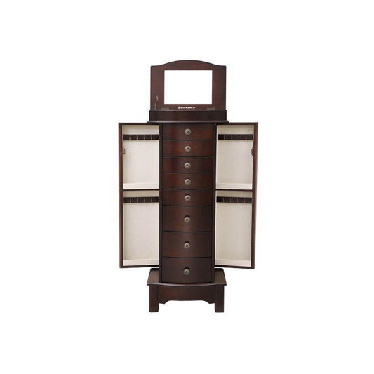 Cambered Front Jewelry Cabinet FredCo