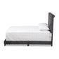 Candace Luxe and Glamour Dark Grey Velvet Upholstered Full Size Bed FredCo