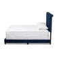 Candace Luxe and Glamour Navy Velvet Upholstered Full Size Bed FredCo