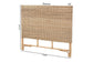 Cantara Modern Bohemian Natural Rattan Queen Size Standalone Headboard FredCo