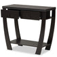Capote Modern and Contemporary Dark Brown Finished Wood 2-Drawer Console Table FredCo
