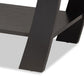 Capote Modern and Contemporary Dark Brown Finished Wood 2-Drawer Console Table FredCo