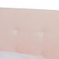 Caprice Modern and Contemporary Glam Light Pink Velvet Fabric Upholstered Queen Size Panel Bed FredCo