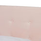 Caprice Modern and Contemporary Glam Light Pink Velvet Fabric Upholstered Queen Size Panel Bed FredCo