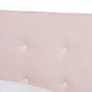 Caprice Modern and Contemporary Glam Light Pink Velvet Fabric Upholstered Twin Size Panel Bed FredCo