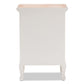 Capucine Antique French Country Cottage Two Tone Natural Whitewashed Oak and White Finished Wood 3-Drawer Nightstand FredCo