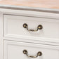 Capucine Antique French Country Cottage Two Tone Natural Whitewashed Oak and White Finished Wood 3-Drawer Nightstand FredCo