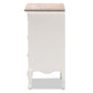 Capucine Antique French Country Cottage Two Tone Natural Whitewashed Oak and White Finished Wood 3-Drawer Nightstand FredCo