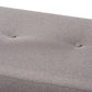 Caramay Modern and Contemporary Grey Fabric Upholstered Walnut Brown Finished Wood Bench FredCo