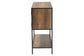 Cardea Modern Industrial Walnut Brown Finished Wood and Black Metal 2-Door Sideboard FredCo