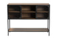 Cardea Modern Industrial Walnut Brown Finished Wood and Black Metal 2-Door Sideboard FredCo