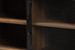 Cardea Modern Industrial Walnut Brown Finished Wood and Black Metal 2-Door Sideboard FredCo