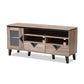 Cardiff Modern and Contemporary Light Brown Wood 55-Inch TV Stand FredCo