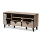 Cardiff Modern and Contemporary Light Brown Wood 55-Inch TV Stand FredCo