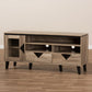 Cardiff Modern and Contemporary Light Brown Wood 55-Inch TV Stand FredCo