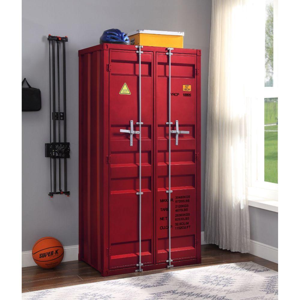 Cargo Wardrobe (Double Door) Red FredCo