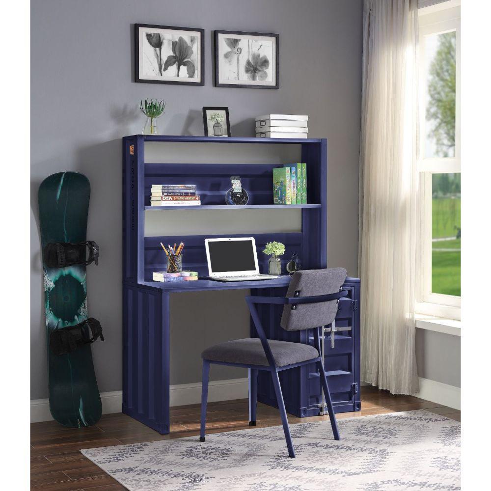 Cargo Writing Desk & Hutch Blue FredCo