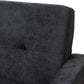 Carina Mid-Century Modern Dark Grey Fabric Upholstered 3-Piece Living Room Set FredCo