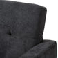 Carina Mid-Century Modern Dark Grey Fabric Upholstered Lounge Chair FredCo