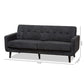 Carina Mid-Century Modern Dark Grey Fabric Upholstered Sofa FredCo