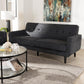 Carina Mid-Century Modern Dark Grey Fabric Upholstered Sofa FredCo